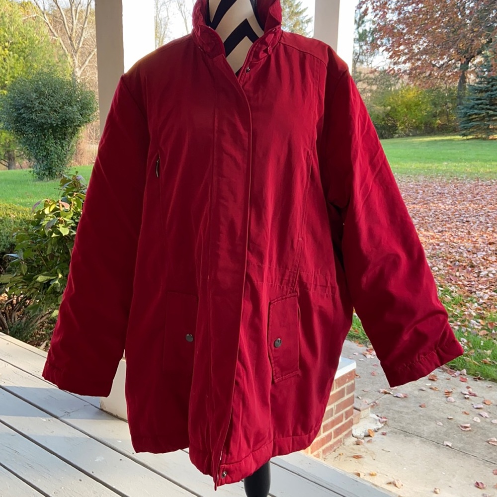Ladies Red Fall/ Winter Coat 3X